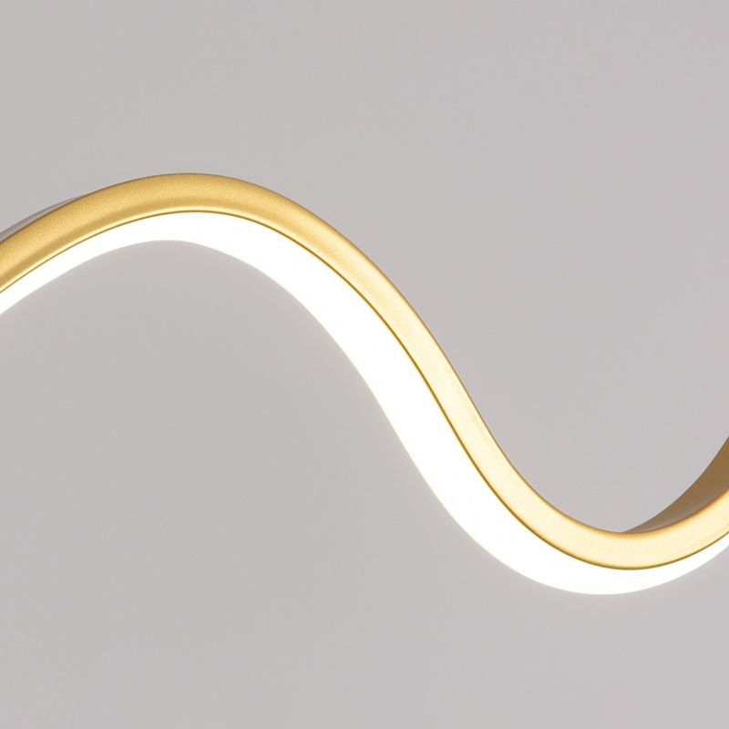 Arisha lampă suspendată minimalistă cu design ondulat din metal, negru/alb/auriu