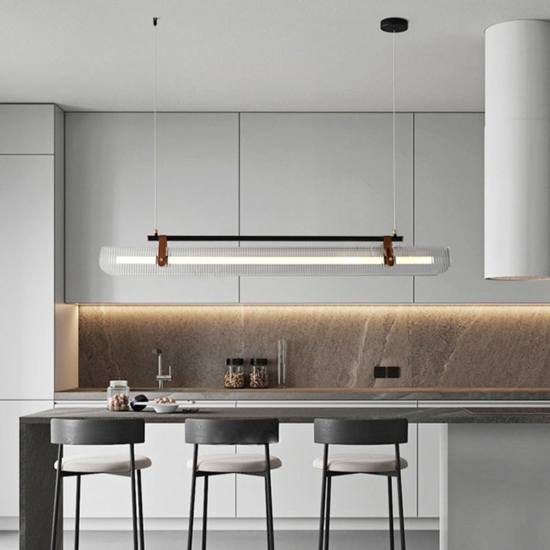 Arisha lampă suspendată liniară modern, /metal, negru/auriu, Birou