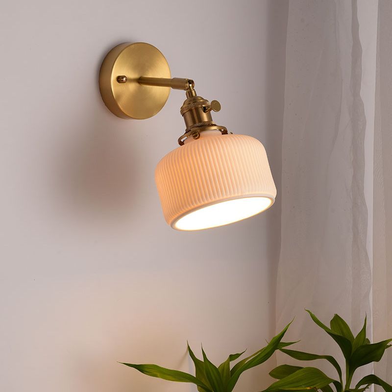 Arisha Vintage Column Ceramic oglindă Light, alb, dormitor