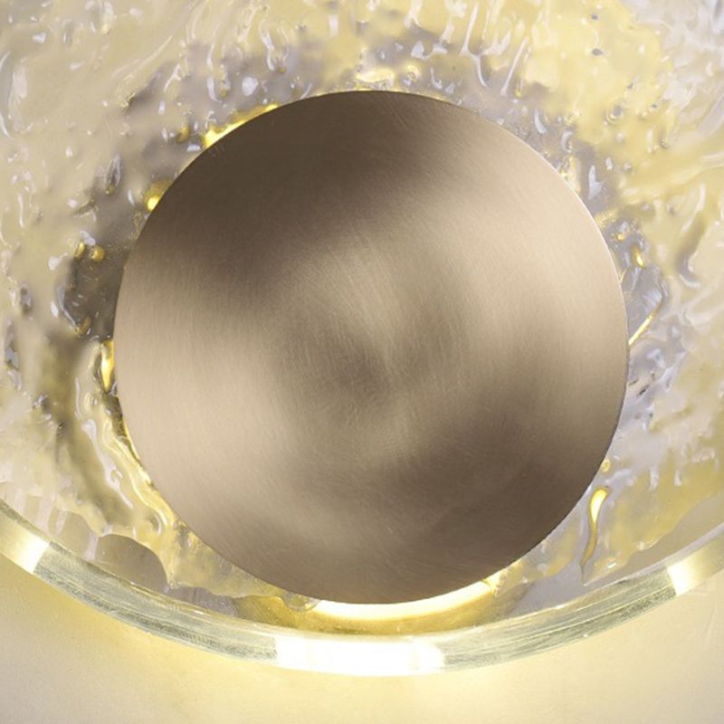 Kristy aplică de perete Art Deco cu glob din cristal și metal, aurie, pentru dormitor