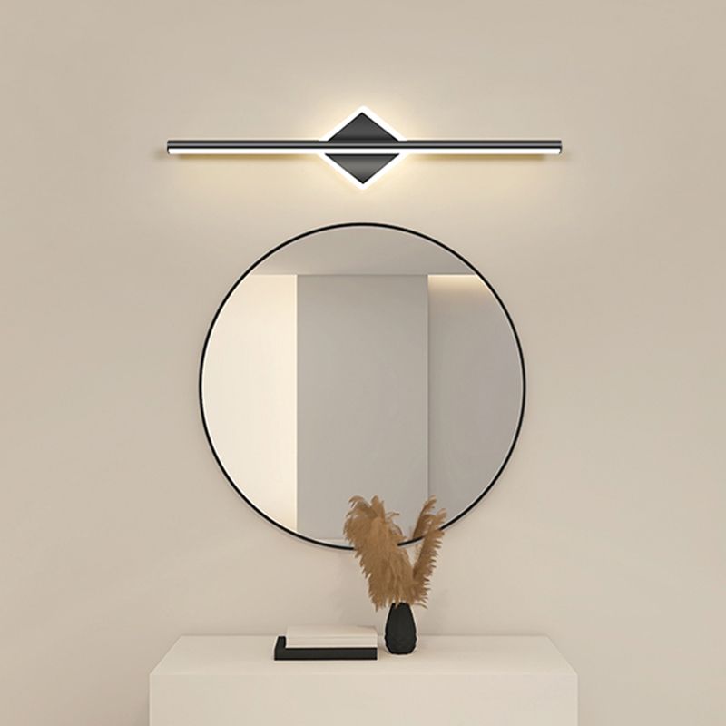 Arisha LED Linear oglindă Front oglindă aplică de perete, negru/auriu