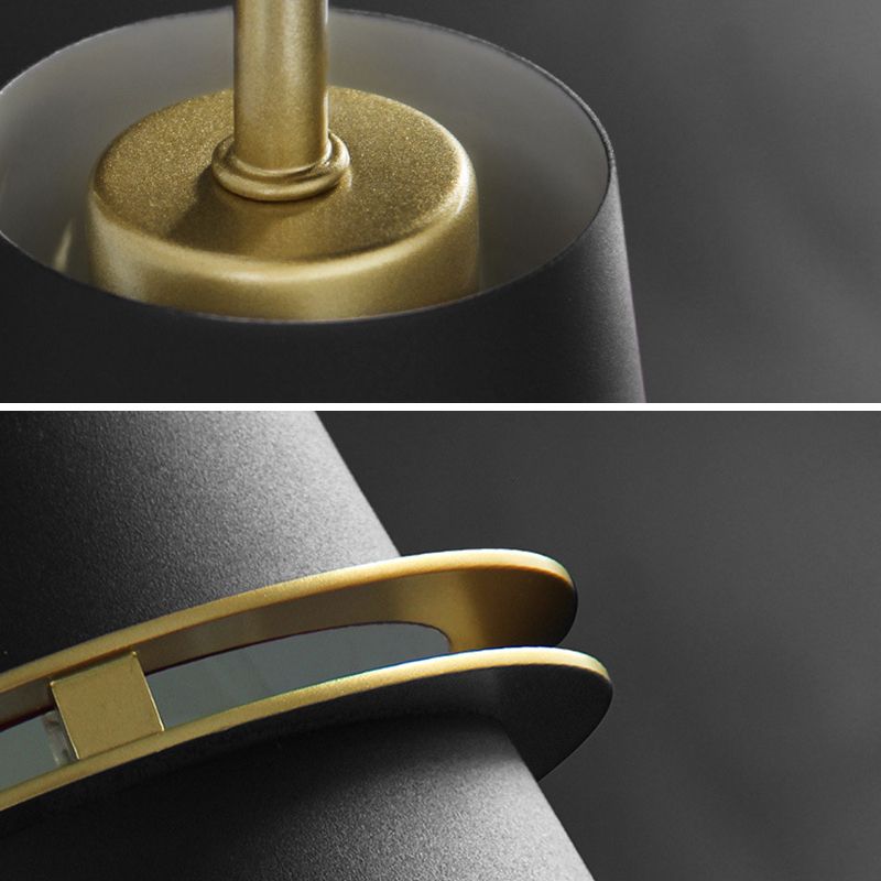 Valentina aplică de perete modernă Conic metal, negru/alb/Albastru