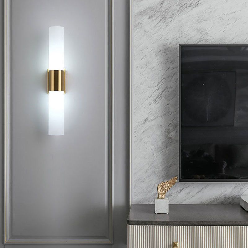 Arisha aplică de perete modernă cu două surse de lumină din metal și sticlă, culoare neagră/aurie, pentru oglindă