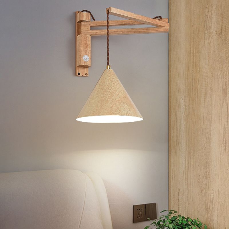 Muto aplică de perete lampă de perete reglabilă, lemn/metal, 2 Culoare, living