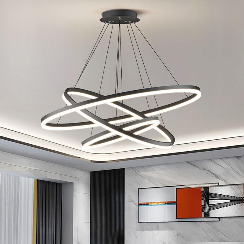 Arisha 3-Inele Negre lampă suspendată modernă
