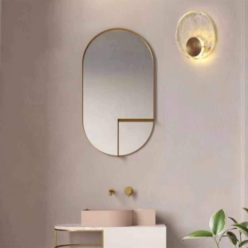 Kristy aplică de perete Art Deco cu glob din cristal și metal, aurie, pentru dormitor