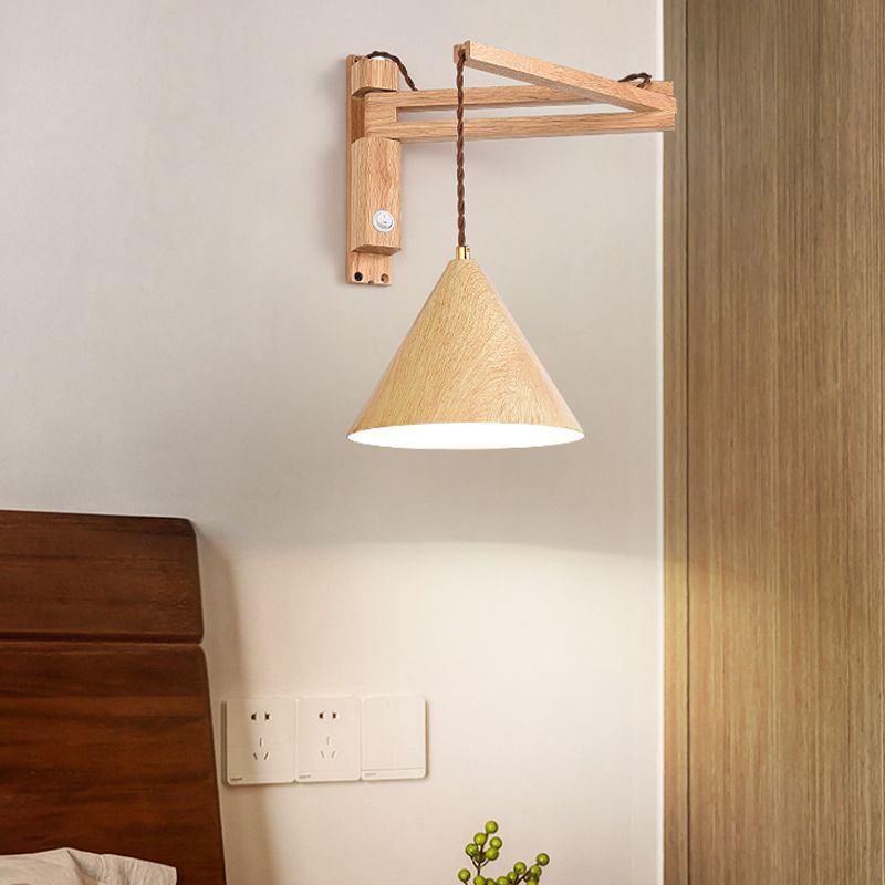 Muto aplică de perete lampă de perete reglabilă, lemn/metal, 2 Culoare, living