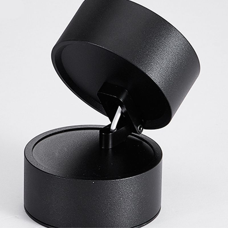 Arisha plafonieră Aplicată Novak Cilindrică modernă, metal, negru/alb, hol