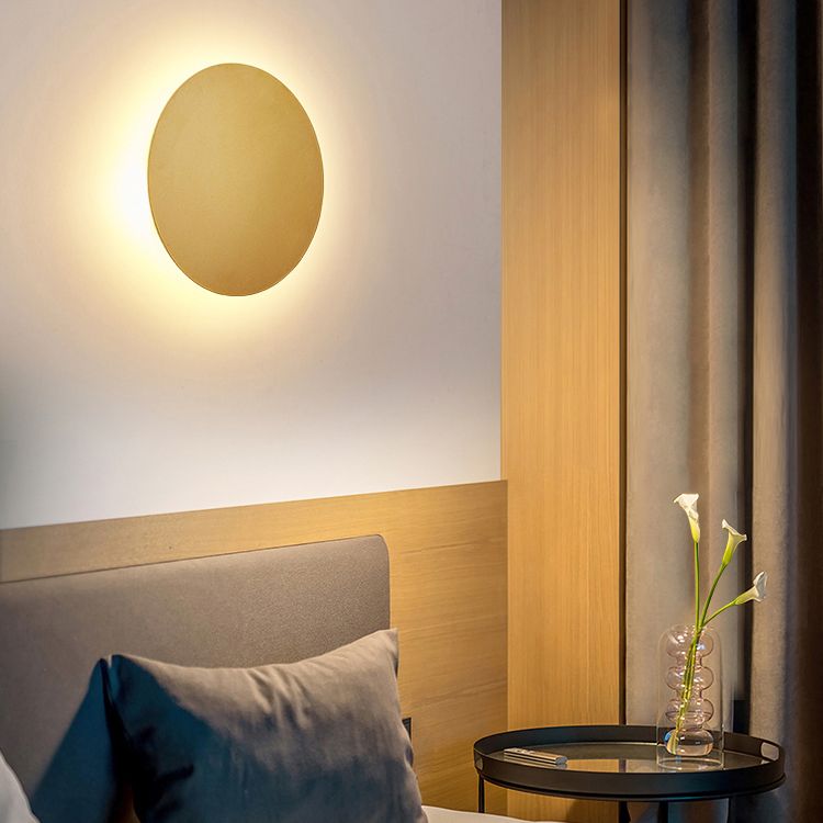 Arisha lampă de perete rotundă minimalistă montată pe perete, metal, pentru living/cameră de dormit