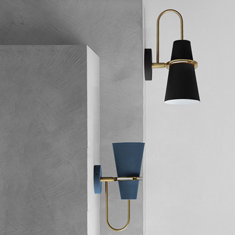 Valentina aplică de perete modernă Conic metal, negru/alb/Albastru