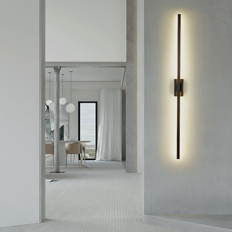 Arisha aplică de perete minimalist Bar negru metal