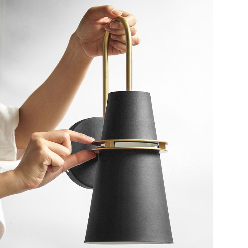Valentina aplică de perete modernă Conic metal, negru/alb/Albastru