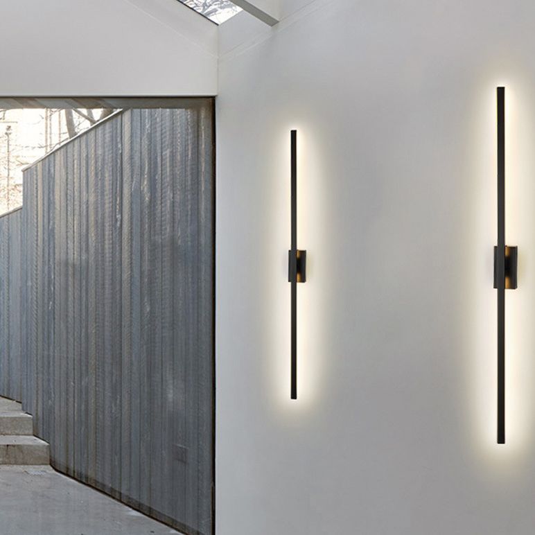 Arisha aplică de perete minimalist Bar negru metal