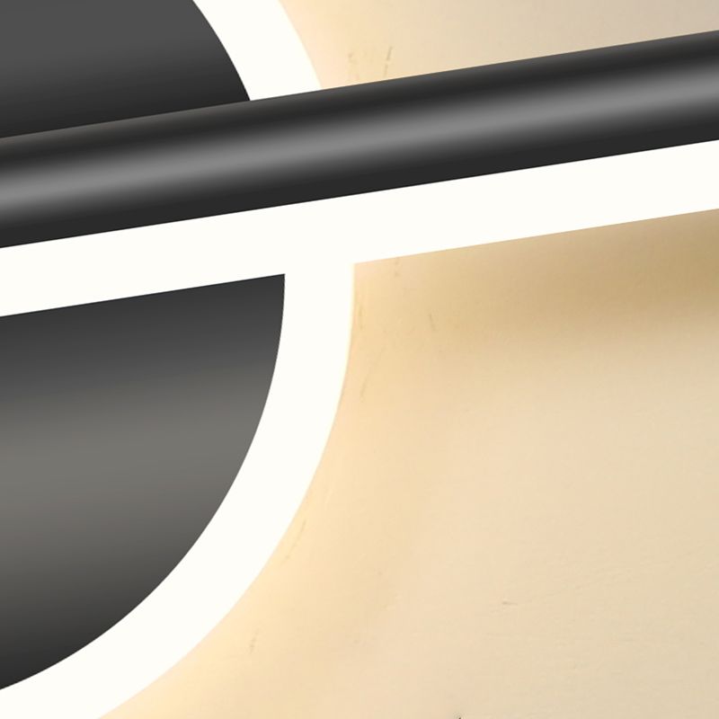 Arisha LED Linear oglindă Front oglindă aplică de perete, negru/auriu