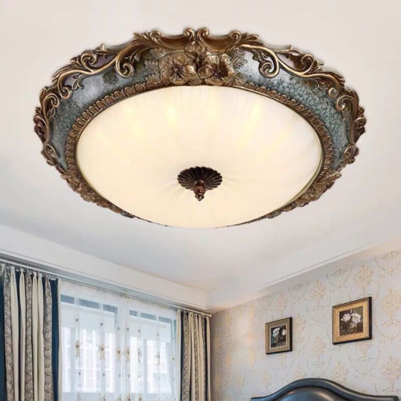 Tiffany plafonieră aplicată  din alamă/rășină