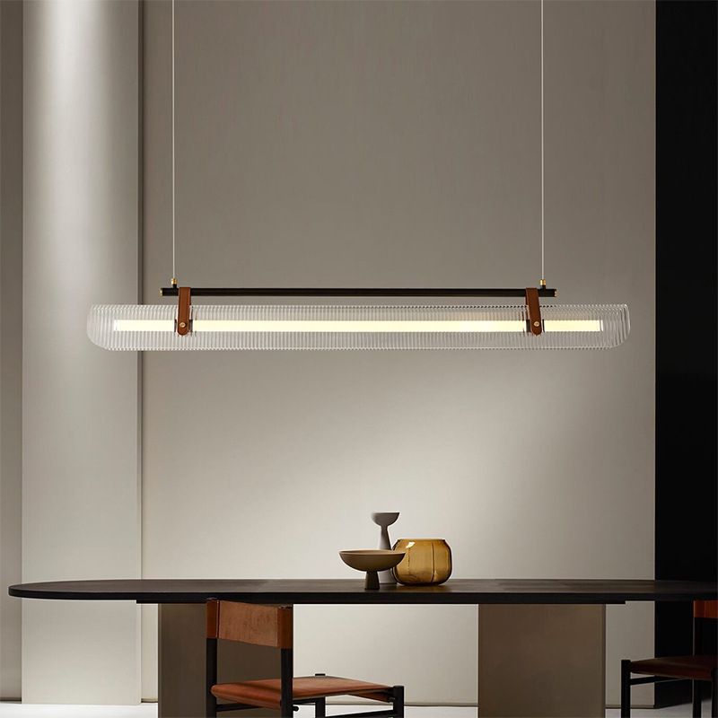 Arisha lampă suspendată liniară modern, /metal, negru/auriu, Birou