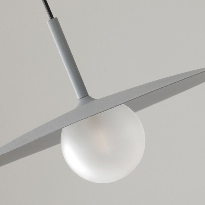 Arisha lampă suspendată modernă cu formă de bol din metal, negru/alb/Gri