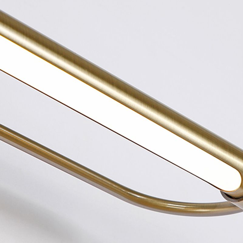 Arisha aplică liniară modernă din metal pentru oglindă, aurie