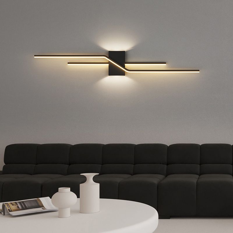 Arisha aplică de perete din metal, minimalistă, liniară, pentru zona oglinzii