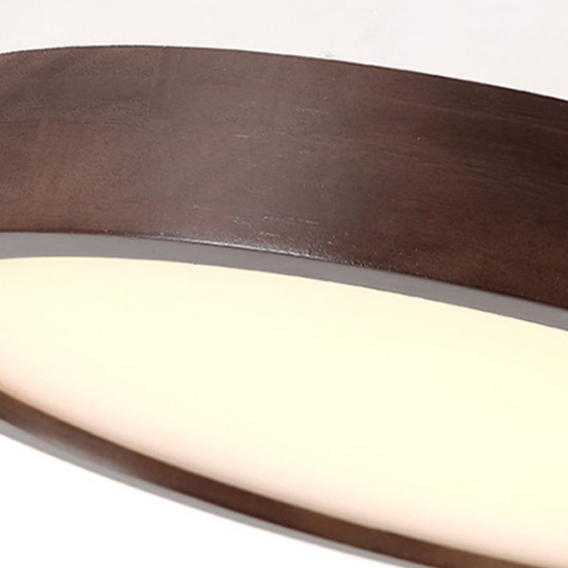 Muto plafonieră aplicată din lemn de nuc, modernă, geometrică, LED