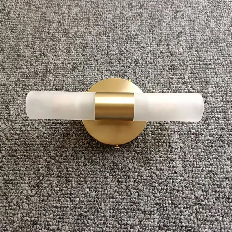 Arisha aplică de perete aurie din metal, modernă, cilindrică, LED