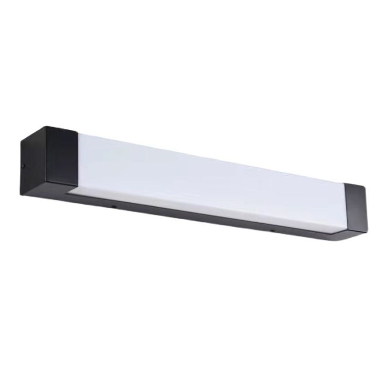 Ray aplică de perete pentru exterior neagră din metal, minimalistă, liniară