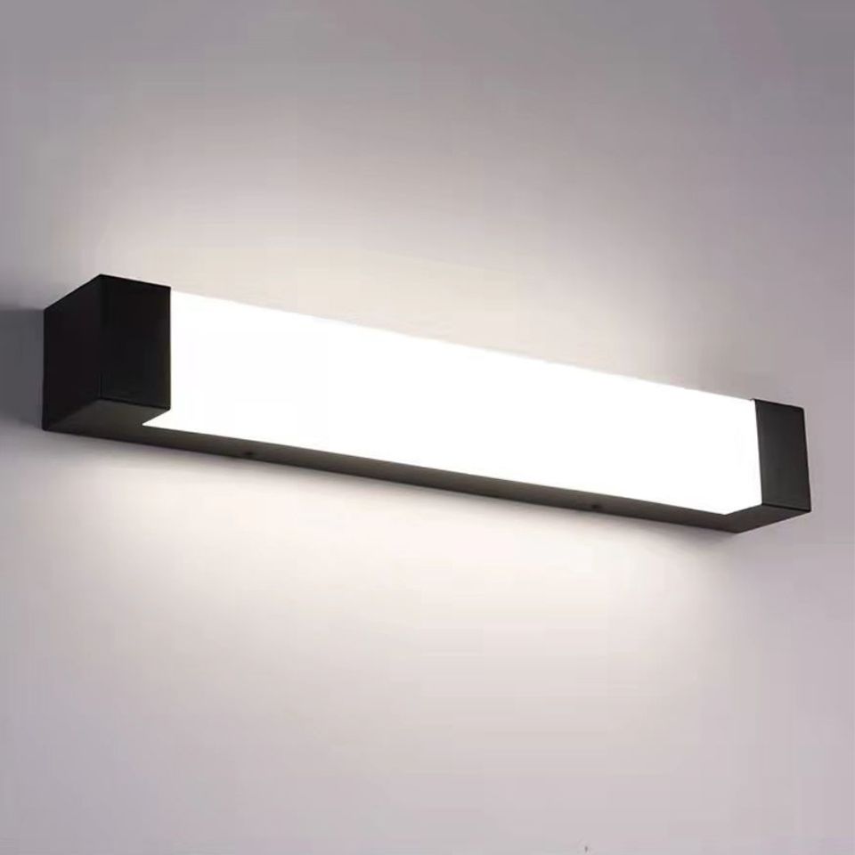 Ray aplică de perete pentru exterior neagră din metal, minimalistă, liniară