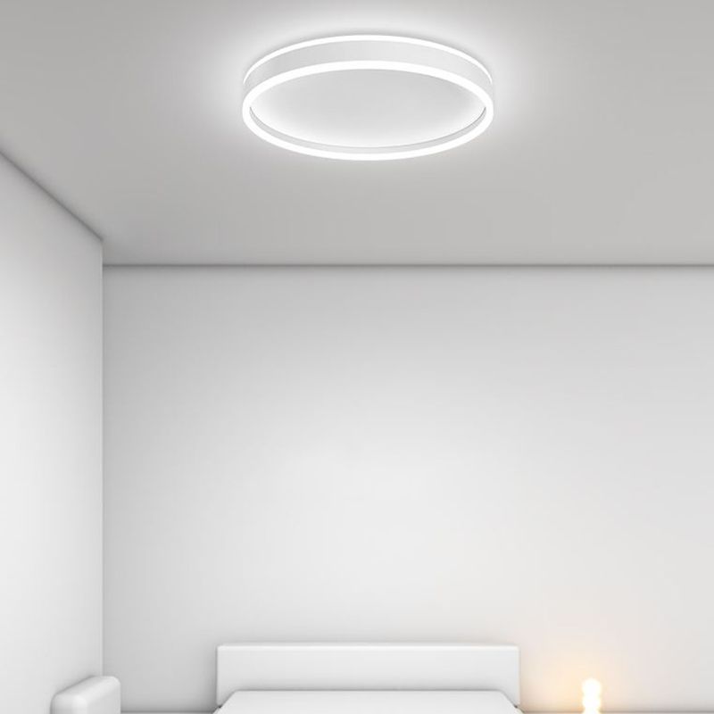 Arisha plafonieră Aplicată modernă Circulară LED din metal, alb/negru