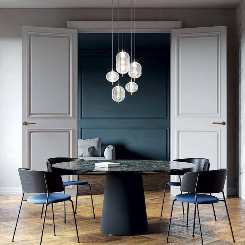Valentina Designer Art modern lampă suspendată, negru/auriu