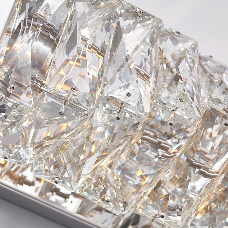 Kristy aplică de perete din metal și cristal, modernă, dreptunghiulară, LED, pentru zona oglinzii