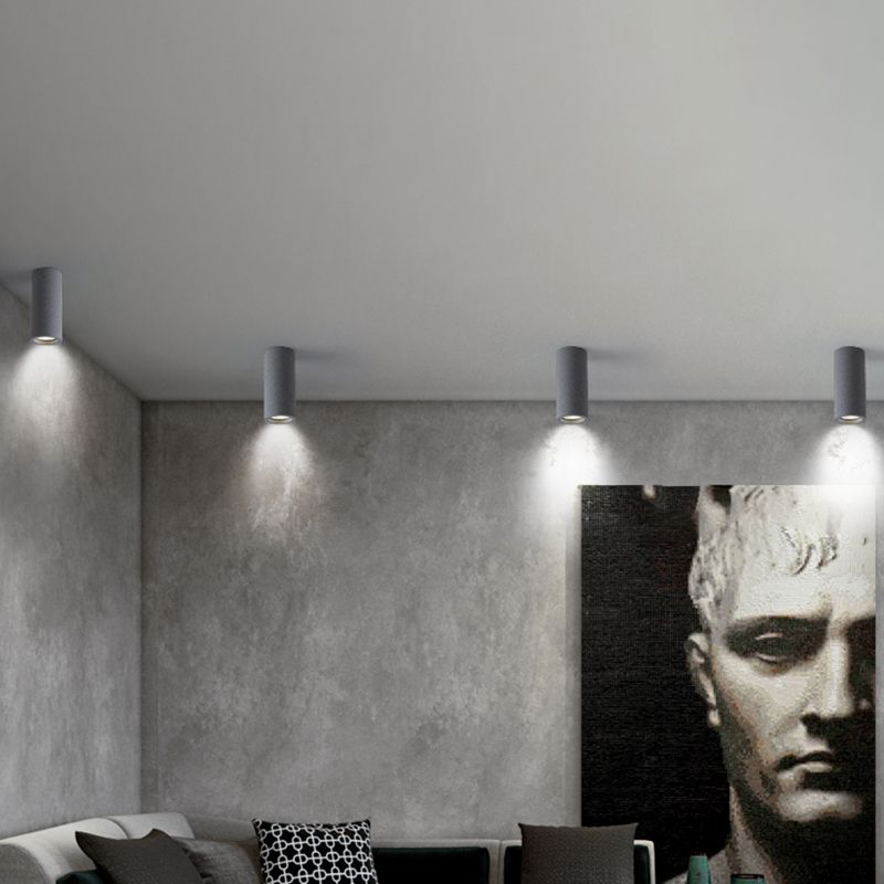 Aria plafonieră aplicată, modernă, cilindrică, LED, pentru living