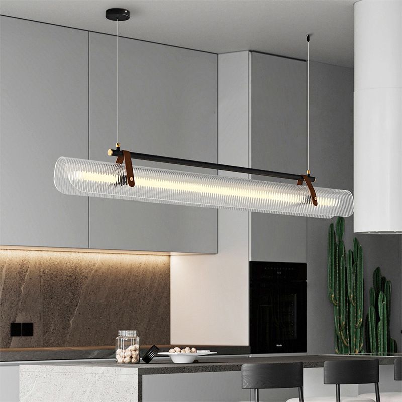 Arisha lampă suspendată liniară modern, /metal, negru/auriu, Birou
