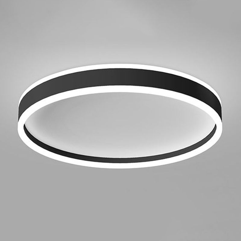 Arisha plafonieră Aplicată modernă Circulară LED din metal, alb/negru