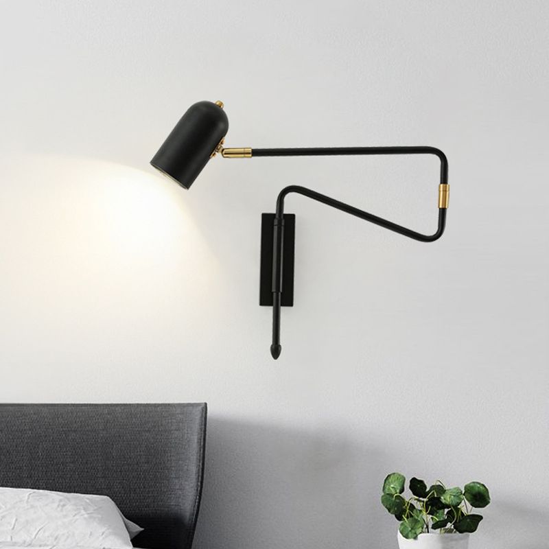 Aria aplică de perete modernă, metal reglabil, culoare neagră/aurie, pentru birou