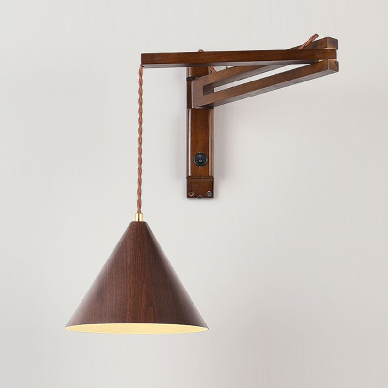 Muto aplică de perete lampă de perete reglabilă, lemn/metal, 2 Culoare, living