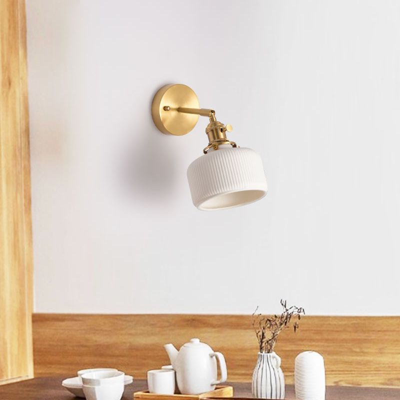 Arisha Vintage Column Ceramic oglindă Light, alb, dormitor