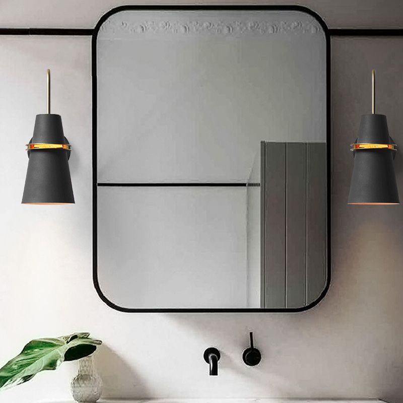 Valentina aplică de perete modernă Conic metal, negru/alb/Albastru