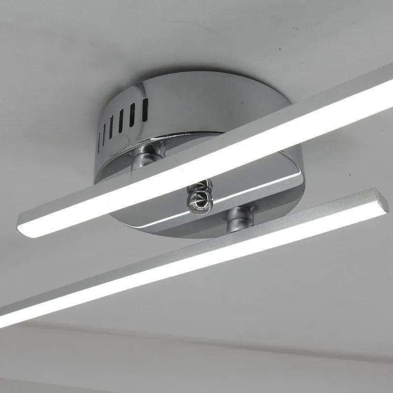 Arisha aplică LED modernă biliniară pentru oglindă, negru/argintiu