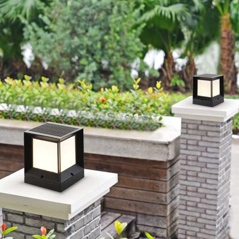 Ray lampadar modern Simplu Dreptunghiular metal exterior negru