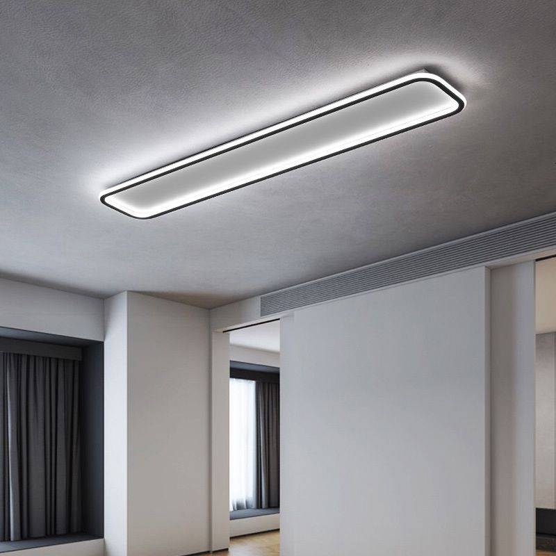 Arisha plafonieră aplicată neagră, minimalistă, cu cadru, dreptunghiulară