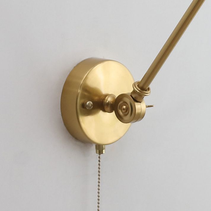 Arisha aplică de perete albă din ceramică și metal, modernă, în formă de tambur, reglabilă