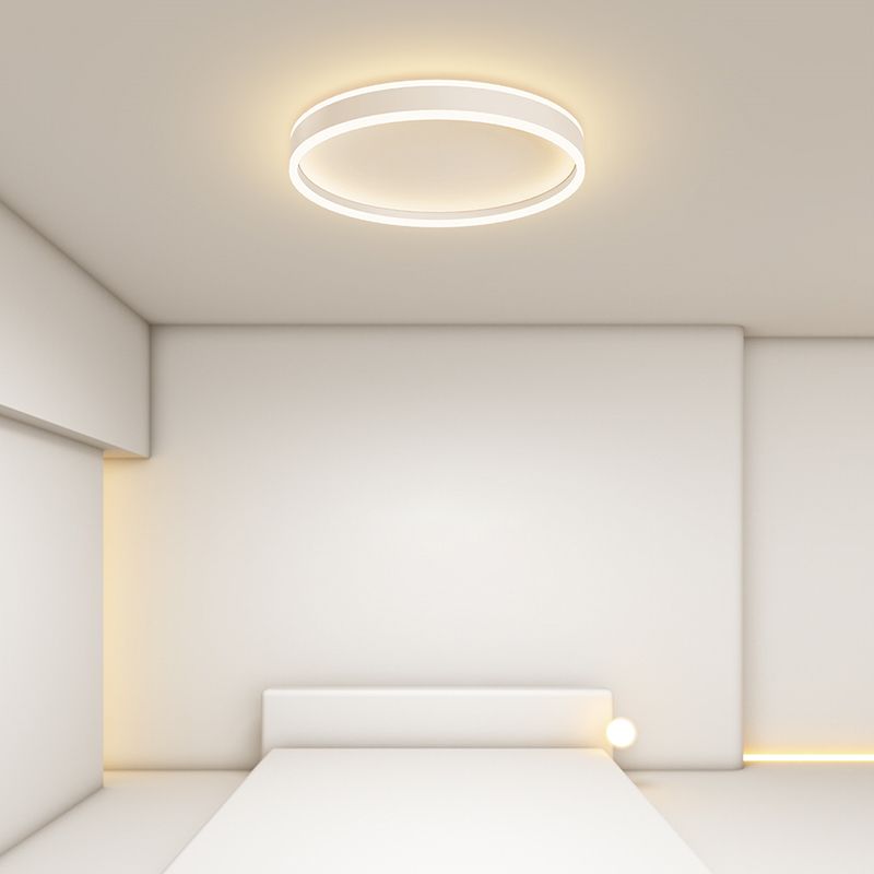 Arisha plafonieră Aplicată modernă Circulară LED din metal, alb/negru
