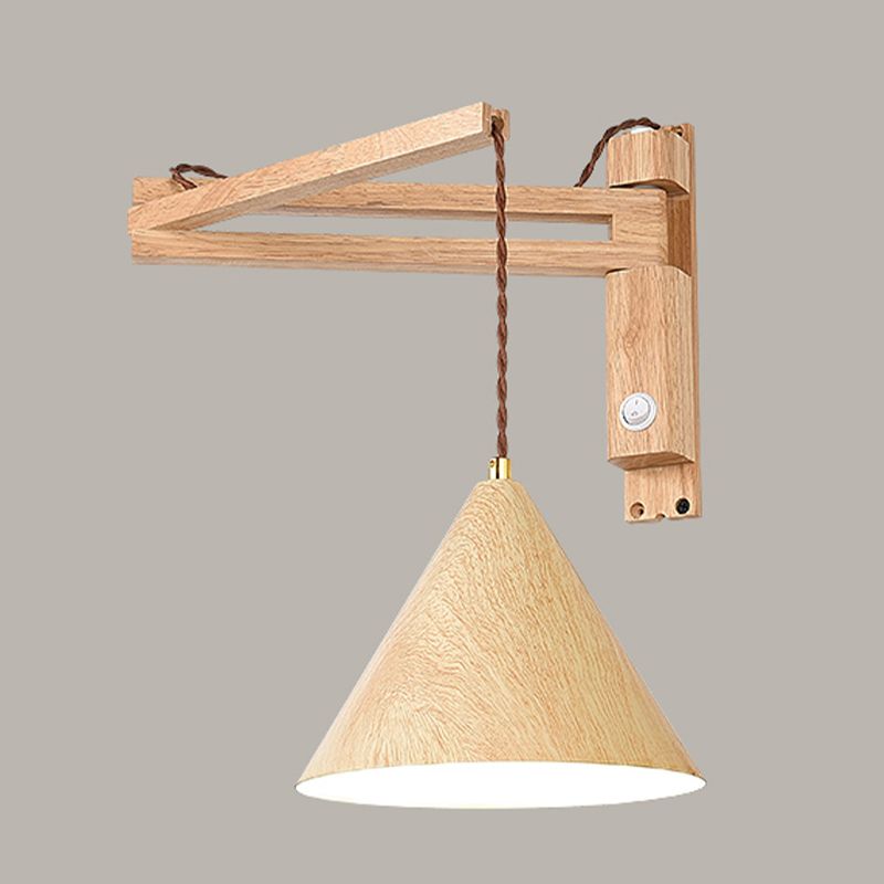 Muto aplică de perete lampă de perete reglabilă, lemn/metal, 2 Culoare, living
