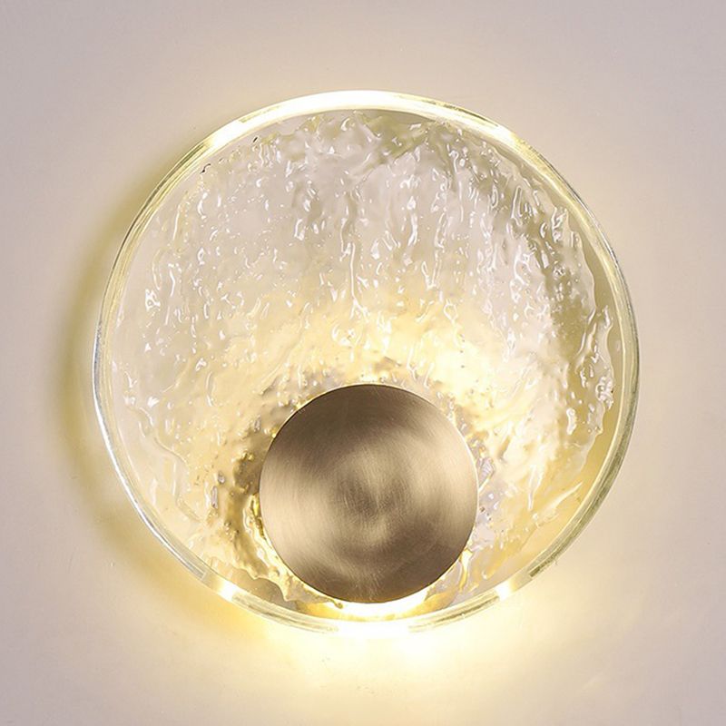 Kristy aplică de perete Art Deco cu glob din cristal și metal, aurie, pentru dormitor