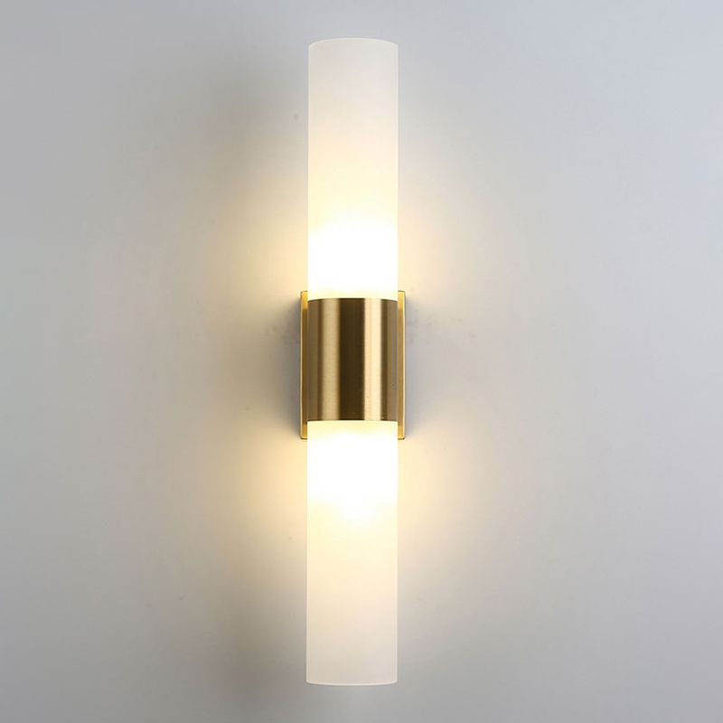 Arisha aplică de perete modernă cu două surse de lumină din metal și sticlă, culoare neagră/aurie, pentru oglindă