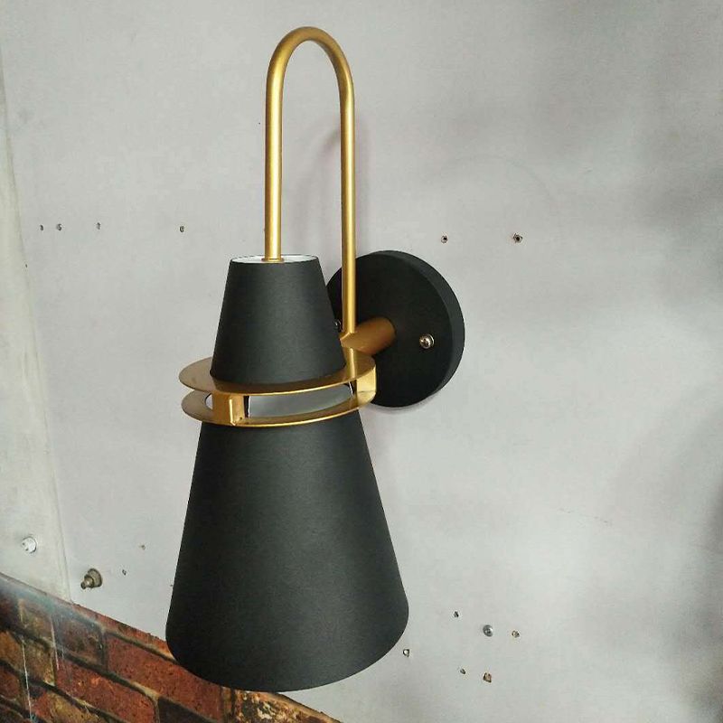 Valentina aplică de perete modernă Conic metal, negru/alb/Albastru