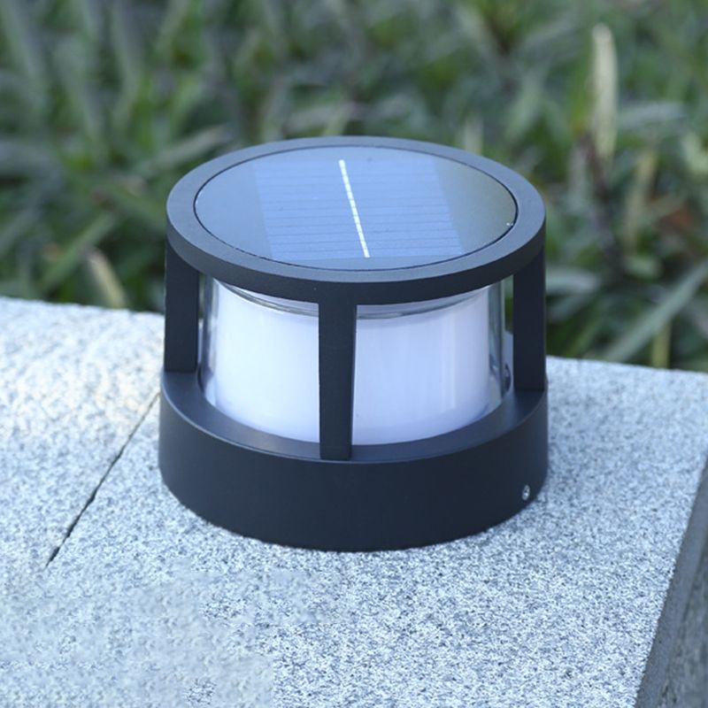 Ray modern Cube/Cylinder metal Lamp Outdoor, negru