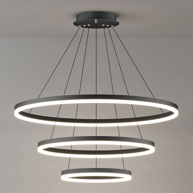 Arisha 3-Inele Negre lampă suspendată modernă