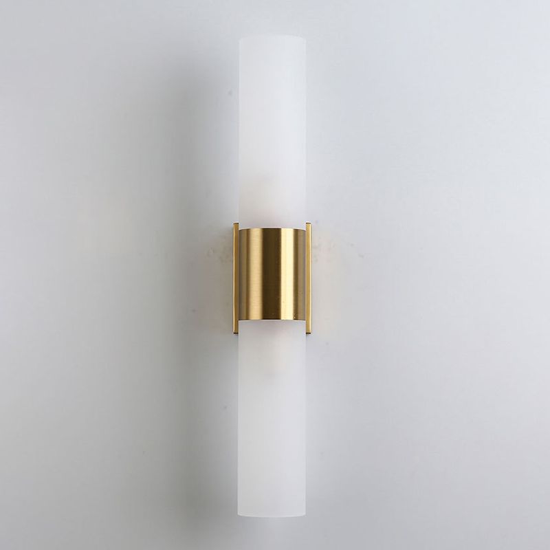 Arisha aplică de perete modernă cu două surse de lumină din metal și sticlă, culoare neagră/aurie, pentru oglindă