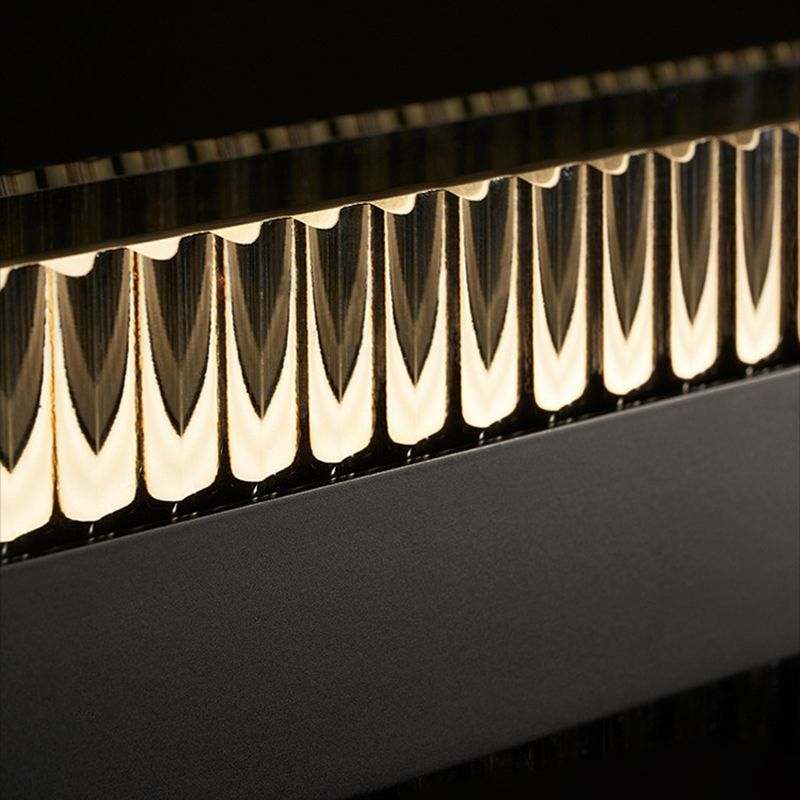 Arisha minimalist Linear metal/lampă suspendată, neagră
